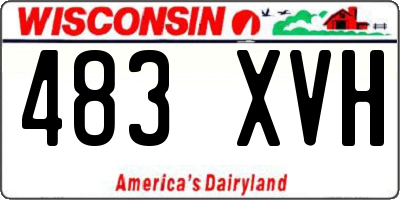 WI license plate 483XVH