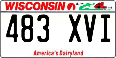 WI license plate 483XVI