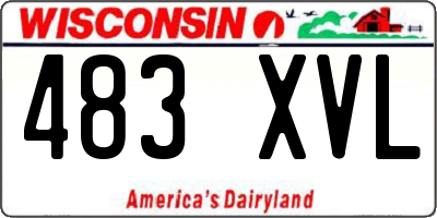 WI license plate 483XVL