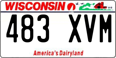 WI license plate 483XVM