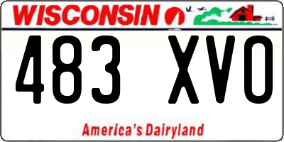WI license plate 483XVO