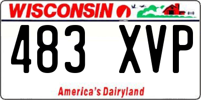 WI license plate 483XVP