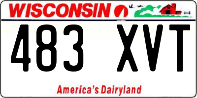 WI license plate 483XVT