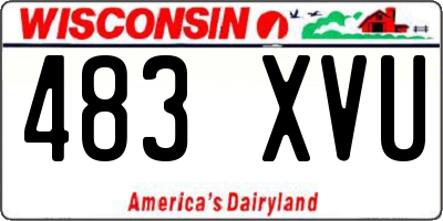 WI license plate 483XVU
