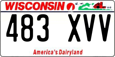 WI license plate 483XVV