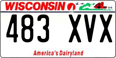WI license plate 483XVX