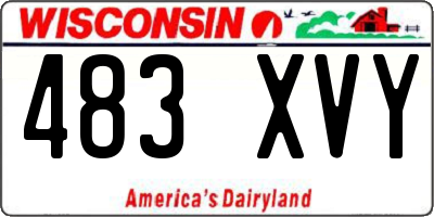 WI license plate 483XVY