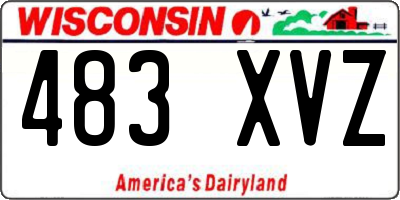 WI license plate 483XVZ