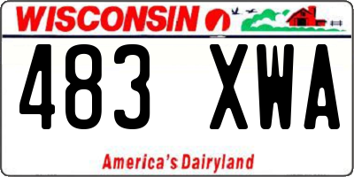 WI license plate 483XWA