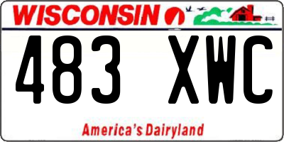 WI license plate 483XWC