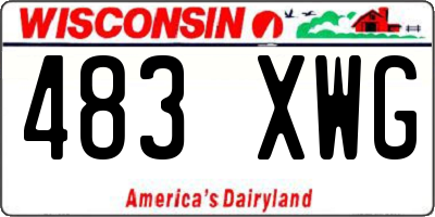 WI license plate 483XWG