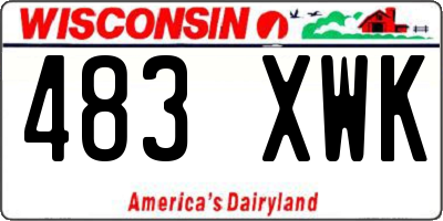 WI license plate 483XWK