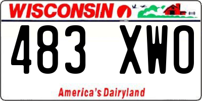 WI license plate 483XWO