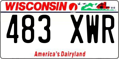 WI license plate 483XWR
