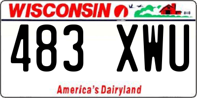 WI license plate 483XWU