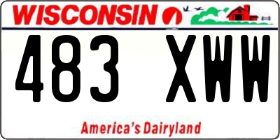 WI license plate 483XWW