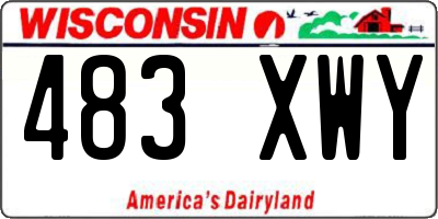 WI license plate 483XWY