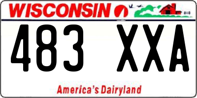 WI license plate 483XXA