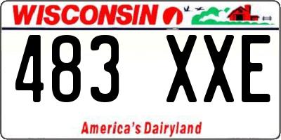 WI license plate 483XXE