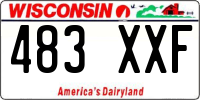 WI license plate 483XXF