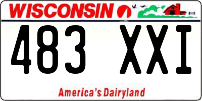 WI license plate 483XXI
