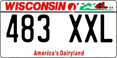 WI license plate 483XXL