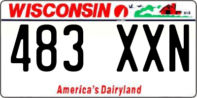 WI license plate 483XXN