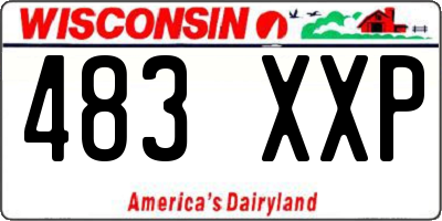 WI license plate 483XXP