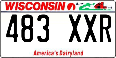 WI license plate 483XXR
