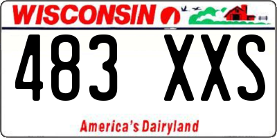 WI license plate 483XXS
