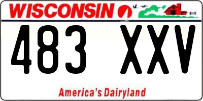 WI license plate 483XXV
