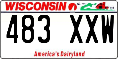 WI license plate 483XXW
