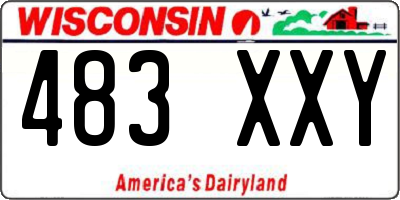 WI license plate 483XXY
