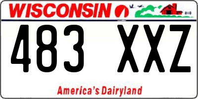 WI license plate 483XXZ