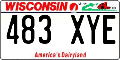 WI license plate 483XYE