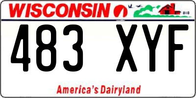 WI license plate 483XYF