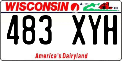 WI license plate 483XYH
