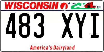 WI license plate 483XYI
