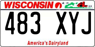 WI license plate 483XYJ