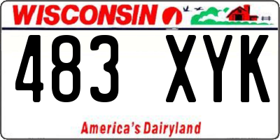 WI license plate 483XYK