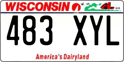 WI license plate 483XYL