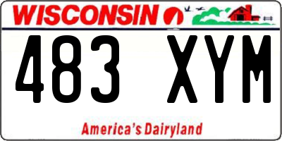 WI license plate 483XYM