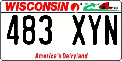 WI license plate 483XYN