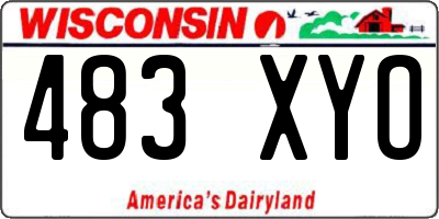 WI license plate 483XYO