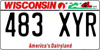 WI license plate 483XYR