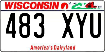 WI license plate 483XYU