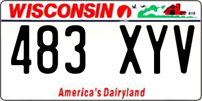 WI license plate 483XYV