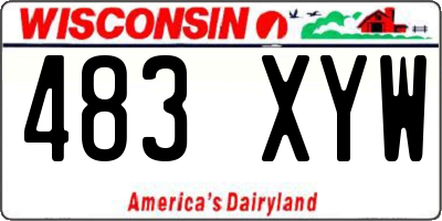 WI license plate 483XYW