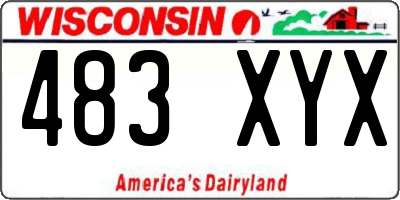 WI license plate 483XYX
