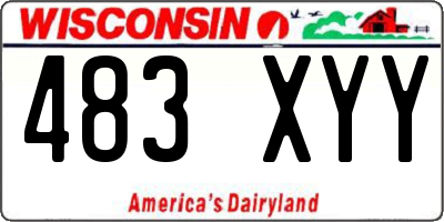 WI license plate 483XYY